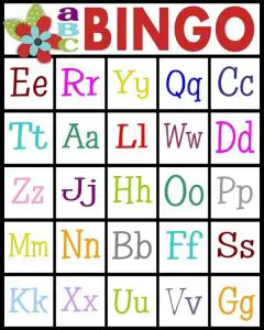 Alphabet Bingo Cards