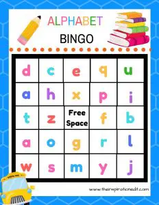 Alphabet Bingo Cards Preschool