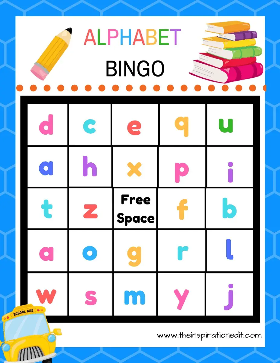 20 Educational Alphabet Bingos - Kitty Baby Love