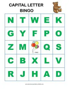 Alphabet Bingo Game Printable