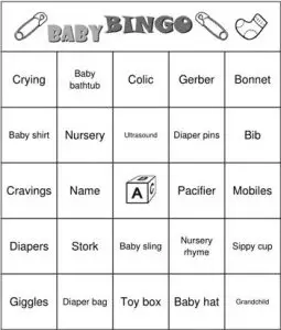 Baby Bingo Printable