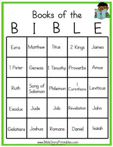 Bible Bingo Game Printable