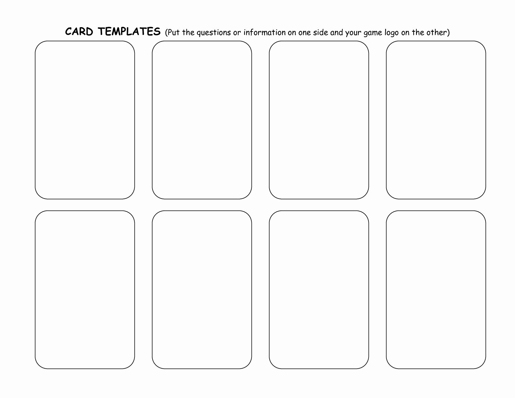 20 Flash Card Templates - Kitty Baby Love