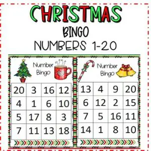 Christmas Bingo with Numbers
