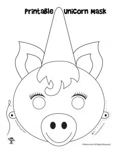 Cut Out Unicorn Mask Template