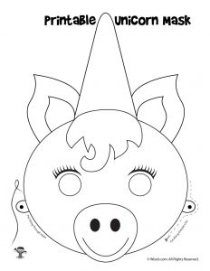 Cut Out Unicorn Mask Template