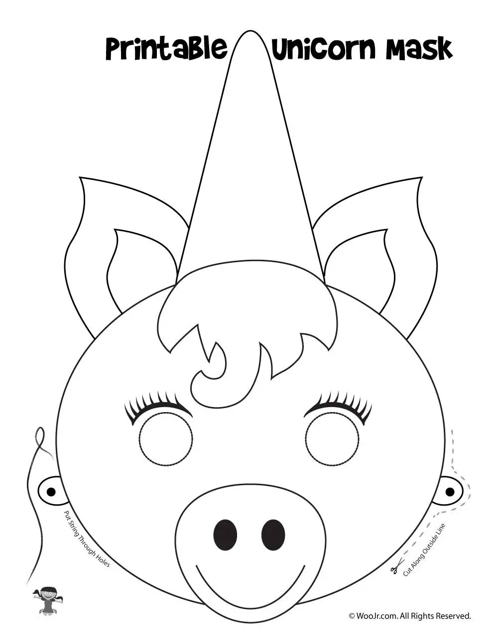 Free Printable Unicorn Mask Template