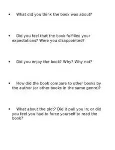 Free Printable Book Club Questions