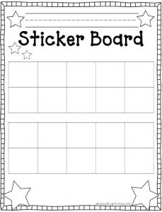 Free Sticker Chart