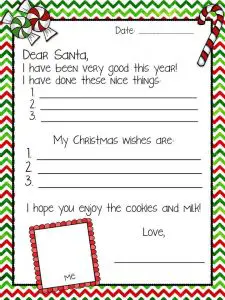 Letter to Santa Template Free