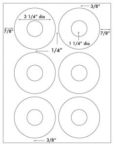 Mini CD Label Template