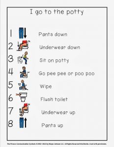 Potty Training Steps Chart