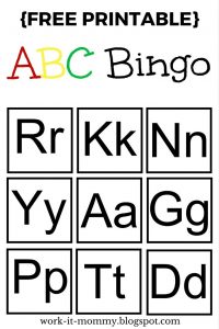 Printable Alphabet Bingo for Preschoolers