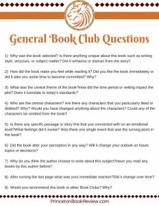 Printable Book Club Questions