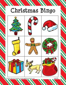 Printable Children's Christmas Bingo Cards