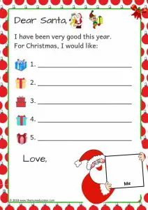 Printable Santa Letter Template
