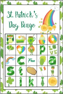 Printable St Patrick's Day Bingo Cards