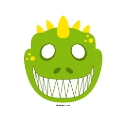 Simple Dinosaur Mask Template
