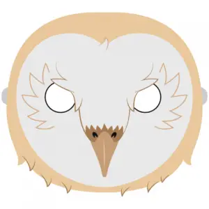 Barn Owl Mask Template