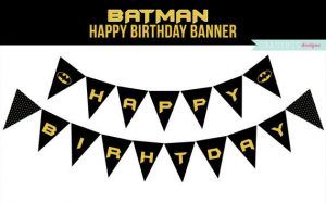 Batman Happy Birthday Banner Printable