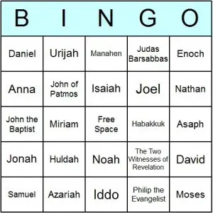 Bible Bingo Game Free Printable