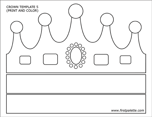 Free Printable Rainbow Crown Template