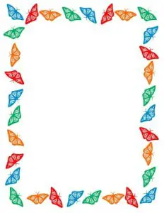 Border Lines Design Butterfly