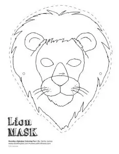 Cut Out Lion Mask Template