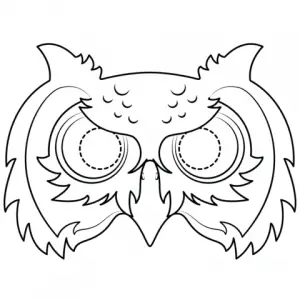 Easy Owl Mask Template