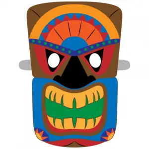 Easy Tiki Mask Template