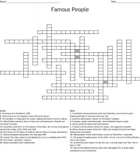 Former Celebrity Crossword