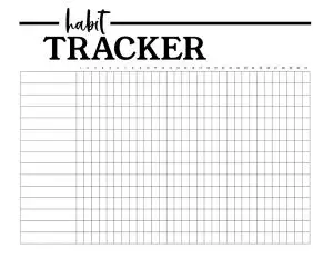 Free Habit Tracker Printable