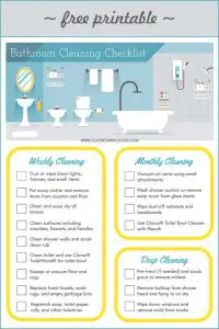 Free Printable Bathroom Cleaning Checklist