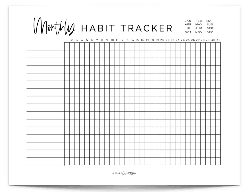 18 Innovative Habit Tracker Printables Kitty Baby Love