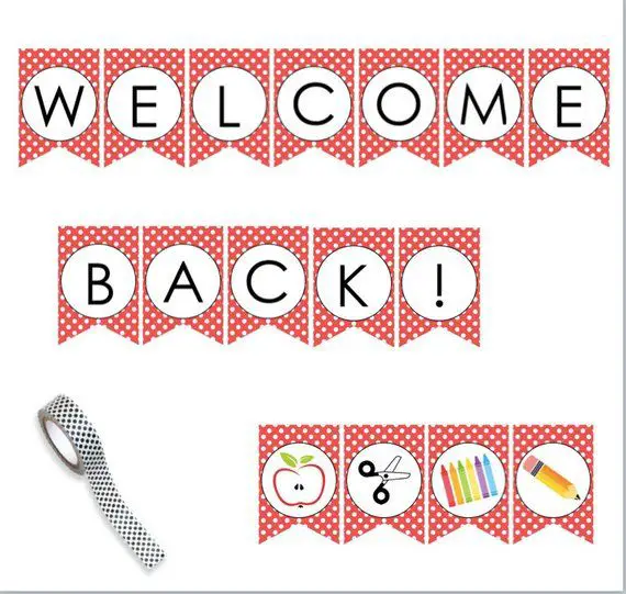 Welcome Back Banner Printable Template