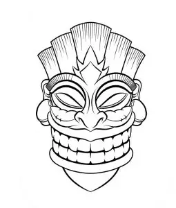 Happy Tiki Mask Template