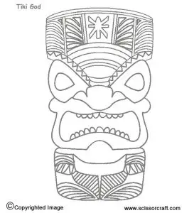 Hawaiian Tiki Mask Template