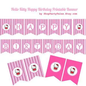 Hello Kitty Happy Birthday Banner Printable Free