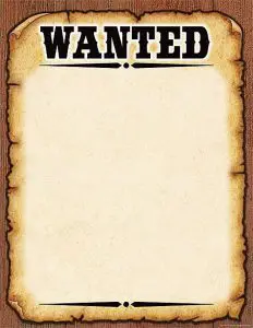 Old Western Wanted Poster Template