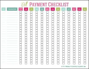 Payment Checklist