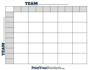 Printable Football Square Sheet