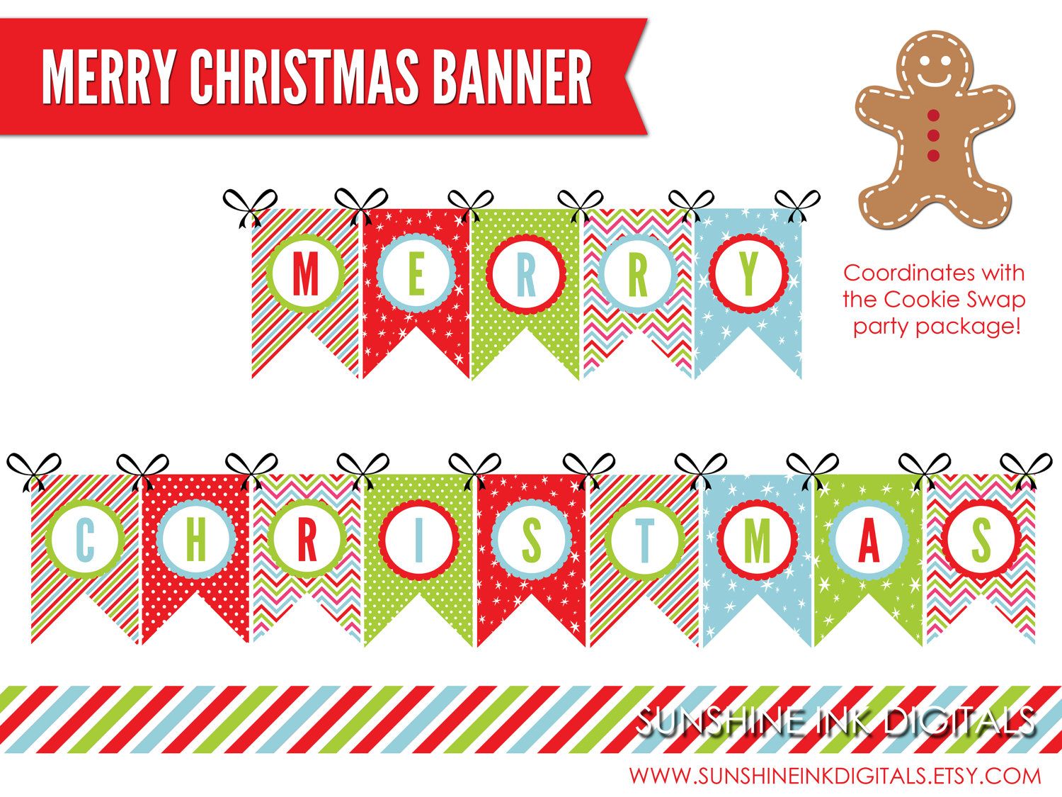 Free Printable Christmas Banner Template