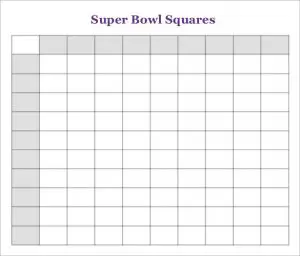 Printable Super Bowl Football Squares