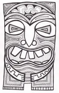 Printable Tiki Mask Template