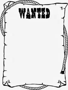 Printable Wanted Poster Black and White