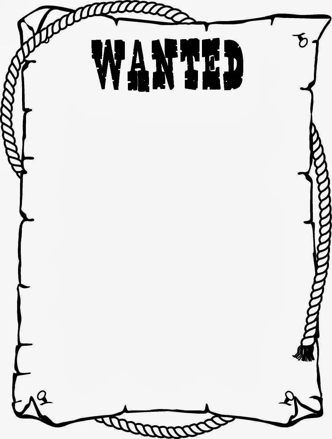 Wanted Poster Free Printable