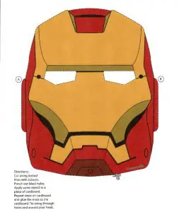 Simple Iron Man Mask Template
