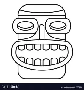 Simple Tiki Mask Template