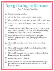 Spring Cleaning Bathroom Checklist