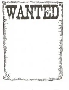 Wanted Blank Poster Template